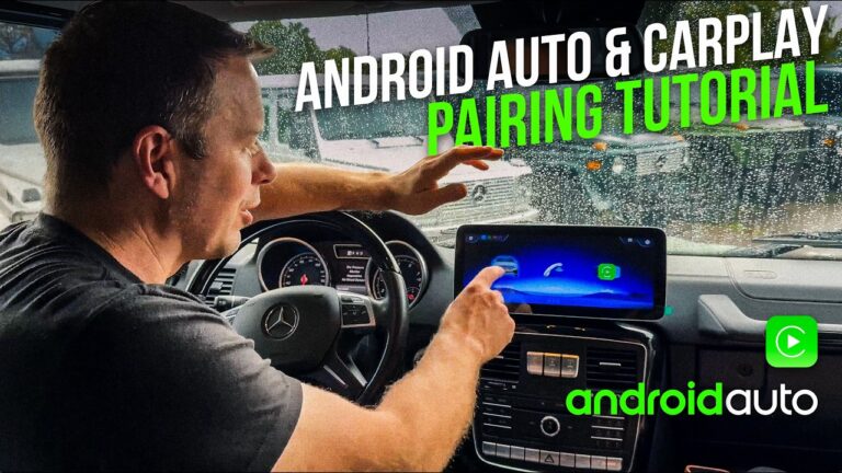 2017 G550 NTG 5.0 screen showing wireless Apple CarPlay and Android Auto